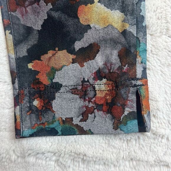 Joseph Ribkoff Pants Womens Size 8 Crop Multicolor Floral Mobwife Stretch Classi - Picture 7 of 11